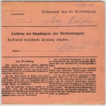 DR - 100 Pfg. Korbdeckel, Paketkarte Guben 3 - Hamburg 1924