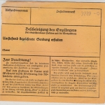 DR - Sitzendorf (Schwarzatal), 100 Pfg. Korbdeckel a. Paketkarte n. Hamburg 1924