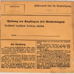DR - 100 Pfg. Korbdeckel, Einschreibe-Paketkarte Göppersdorf b. Burgstädt 1924