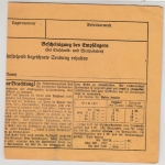 DR - 50 Pfg. Korbdeckel u.a., Paketkarte Gersbach Pfalz - Hamburg 1924