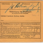DR - 100+20+10 Pfg. Korbdeckel, Paketkarte/Selbstbucher Rodewisch - Hamburg 1924