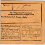 DR - 3x50+10 Pfg. Korbdeckel, Einschreibe-Paketkarte Goch - Hamburg 1924