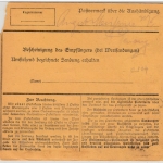 DR - 100 Pfg. Korbdeckel u.a., Paketkarte/Selbstbucher M.Gladbach - Hamburg 1924