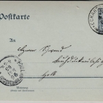 DR - 2 Pfg. Germania GA-Karte/Oberamtsverkehr Eckartshausen - Hall 1904