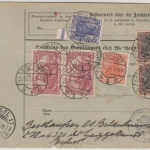 DR - 3x2,50 M. Nord/Süd u.a., Wertpaketkarte i.d. SCHWEIZ, Erfurt - Biel 1920