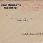 DR-Infla - 500 Pfg. Postfreistempel, Drucksache Magdeburg - Westeregeln 11.1.23
