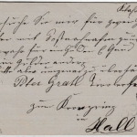 Württemberg - 1 Kr. GA-karte + 1 Kr. gez. (!!), Hall - Stuttgart