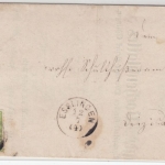 Württemberg - 1 Kr. Wappen dst., Ortsbrief/OA-Bereich Esslingen - Deizisau 1867