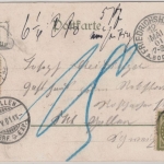 Württemberg - 5 Pfg. Ziffer, AK Friedrichshafen - St. Gallen 1901, Nachporto !!
