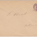 Württemberg - Schömberg 18. DEC 1888, Steigbügel-Stpl. 5 Pfg. Dienst-GA-Umschlag