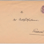 Württemberg - Schömberg 6. APR 1888, Steigbügel-Stpl. 5 Pfg. Dienst-GA-Umschlag