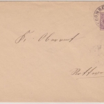 Württemberg - Schömberg 5. DEC 1888, Steigbügel-Stpl. 5 Pfg. Dienst-GA-Umschlag