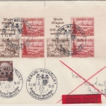 DR - Schiffe, Zusammendrucke, Einschreibebrief SST Berlin-Neukölln - Beuel 1938