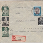 DR - Berufe, Zusammendruck 6+4+6 Pfg. u.a., Einschreibebrief Beuel 1935 n.