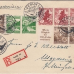 DR - Alpenblumen Zusammendrucke, Einschreibebrief SST Berlin Volksweihnacht 1938