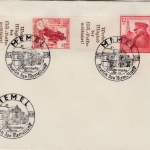 DR - Alpenblumen Zusammendruck, Blankokuvert SST Memel 1939