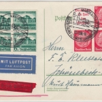 DR - Hindenburg Zusammendruck u.a.; Lupo-Eilkarte SST Magedeburg Mittellandkanal