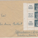 DR - AH Zusammendrucke, Brief Passau - Pforzheim 1942