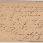 DR - 1/2 Gr. kl. Brustschild, Postkarte Ra2 Unna - Offenbach 1872