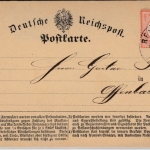 DR - 1/2 Gr. kl. Brustschild, Karte K2 Remscheid - Offenbach 1872