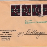 BRD - 4x10 Pfg. Benzolformel, Brief Frankfurt/M. - Böblingen 1965
