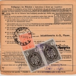 DR - Plauen 1937, Gebühr bezahlt, Paketkarte/Selbstbucher n. JUGOSLAWIEN
