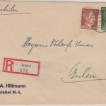 DR - 24+30 Pfg. AH, Einschreibebrief Triebel - Guben 1943