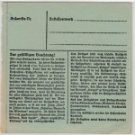 DR - Fährbrücke (Kr.Zwickau) Gebühr bezahlt Postgut-Paketkarte/Selbstbucher 1941