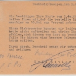 DR - Chemnitz-Weipert-Komotau Zug 1423, Bahnpost Karte Buchholz - Wertingen 1943