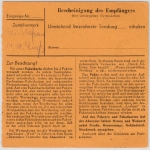 DR - 50 Pfg. AH, Paketkarte Schmalkalden - Marksuhl 1943