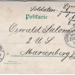 DR - Chemnitz - Reitzenhain Zug 1312 Bahnpost, portofr. Soldatenkarte 1901 n.