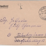 DR - Callenberg ü. Waldenburg (Sachs) 1.1.45, Poststelle I, Feldpostbrief n.