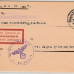 DR - Sonneberg 1937, Zustellurkunde/Frei d. Ablösung n. St. Ilgen b. Heidelberg