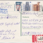 BRD - 60 Pfg. SWK GA-Karte+Zusatz, Einschreibekarte Tornesch - Starnberg 1994