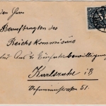 DR-Infla - 50 M. Queroval c-Farbe !! Brief Lahr - Karlsruhe 1923 - geprüft !