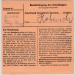 BRD - 1 M.+10 Pfg. Bauten/Posthorn, Paketkarte Dortmund-Brünninghausen 1952 n.