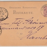 DR - Altenbeken 1880, preuss. K2 a. 5 Pfg. GA-Karte n. Hamburg