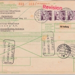 BRD - 3x2 M. Bauwerke, Paketkarte i.d. SCHWEIZ, Paderborn - Dissenhofen 1972