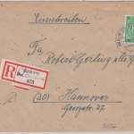 All.Bes. - Ankum Bz. Osnabrück, Einschreibebrief n. Hannover 1947