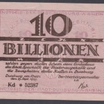 Duisburg 1923 Notgeld 10 Billionen Mark