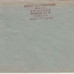 All.Bes. - Duisburg 2 - 28.7.45, Gebühr bezahlt, Brief n. Düsseldorf