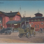Nordrhein-Westfalen - Duisburg Ruhrort Bahnhof, farb. AK gelaufen 1911