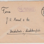 Bizone - (16) Schweinsbühl über Korbach, Landpost-Ra2 a. Brief n. Michelau 1950
