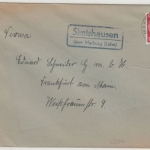 DR - Simtshausen ü. Marburg (Lahn), Landpost-Ra2 a. Brief n. Frankfurt a.M. 1936