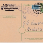 BRD - (16) Steinatal ü. Treysa, Landpost-Ra2 a. GA-Karte n. Michelau 1954
