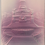 Hessen - Nationaldenkmal a.d. Niederwald, col. Prägekarte, gelaufen 1908