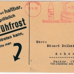 DR - Bad Wildungen 1935, 3 Pfg. AFS Reinhardsquelle, Drucksachenkarte n. Aachen