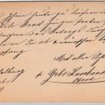 DR - Trendelburg 7.11.1879, hds. Aufgabevermerk, GA-Karte n. Arnsberg