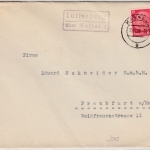 DR - Lutterberg ü. Kassel 7, Landpost-Ra2 a. Brief n. Frankfurt a.M. 1936