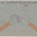 All.Bes. - Niedenstein ü. Kassel 7, Poststelle I, Einschreibebrief n. Augsburg